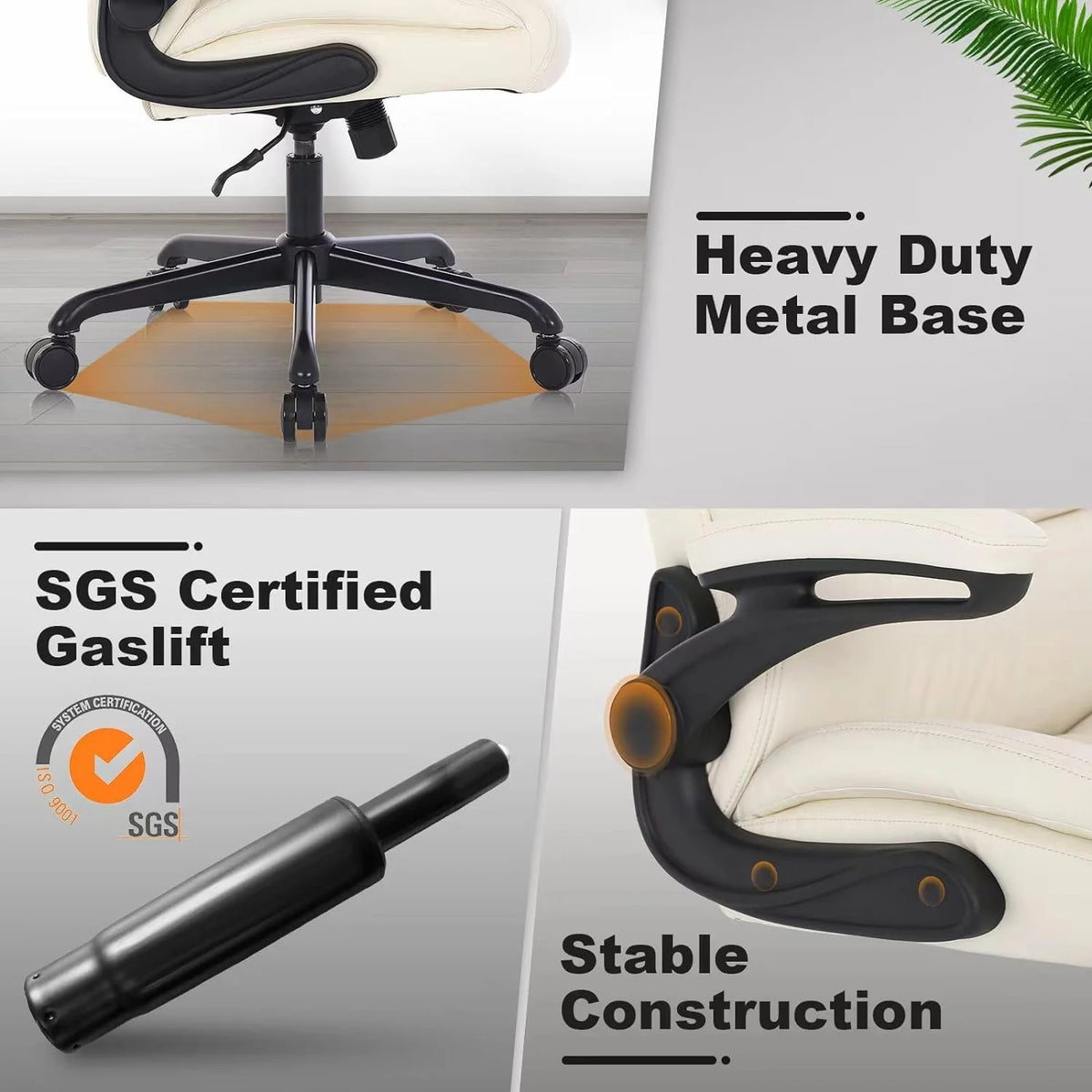 Black Big and Tall Ergonomic Office Chair with Lumbar Support K63452