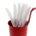Medium Heavy White Polystyrene Individually Wrapped Knives, Case of 1000 C84656