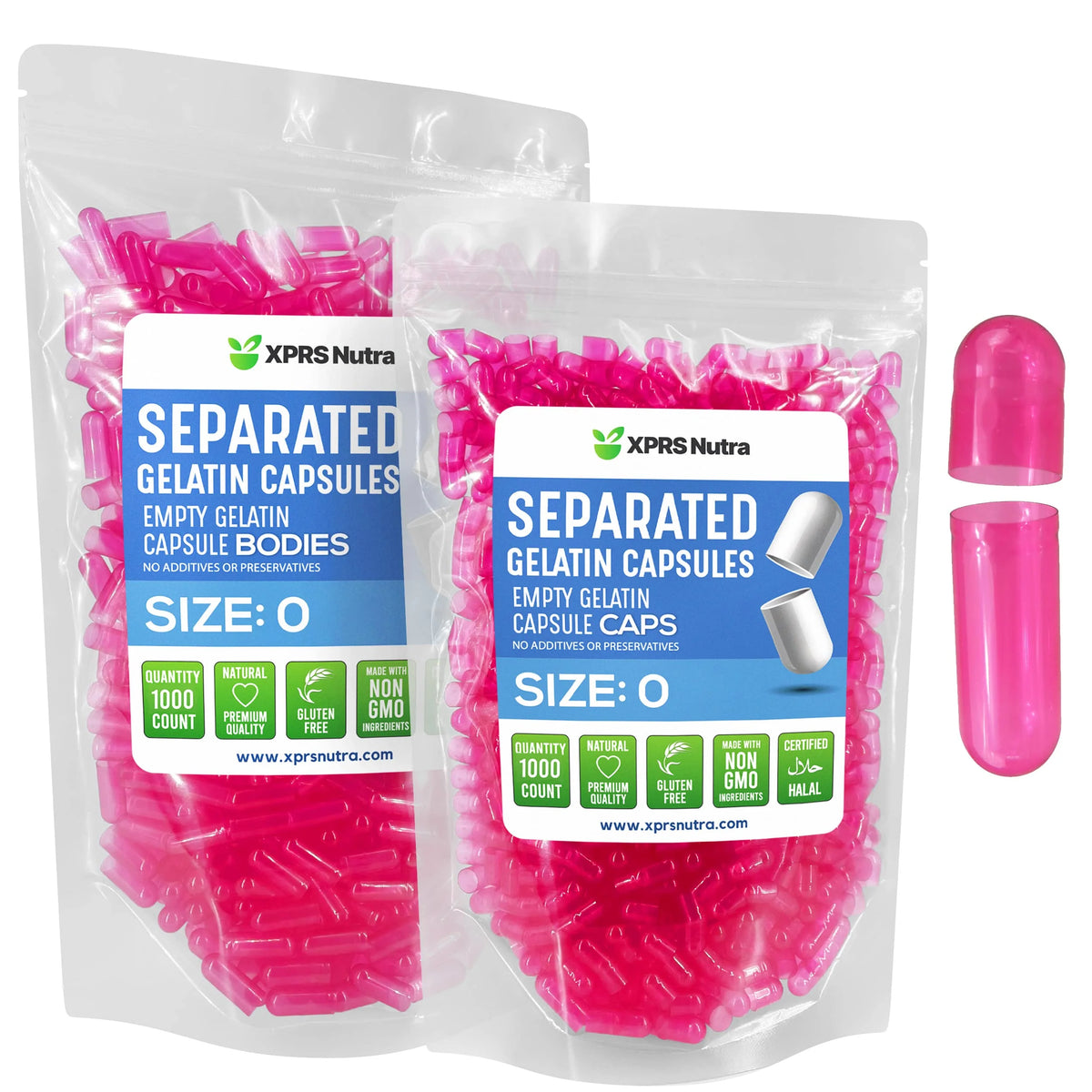 Size 0 Clear Gelatin Capsules 1000 Count T989