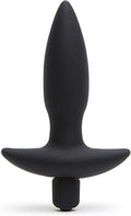 Black Silicone Vibrating Butt Plug D5084