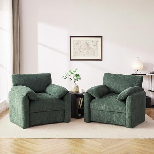 Beige Chenille Oversized Armchair K200
