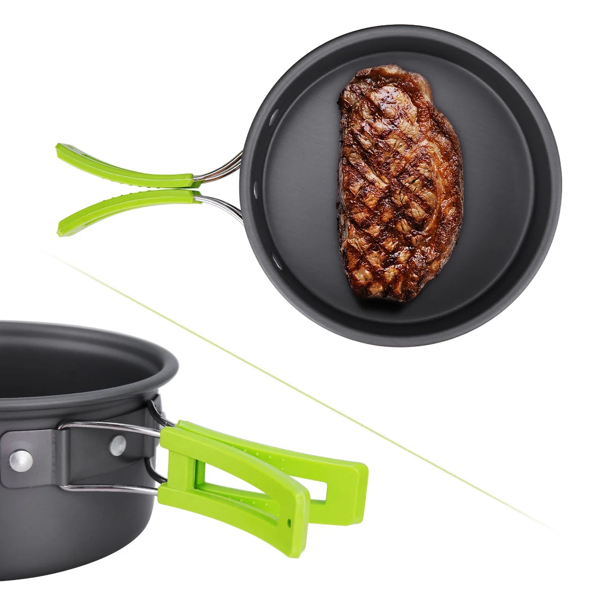 15Pcs Non-Stick Camping Cookware Set I7735