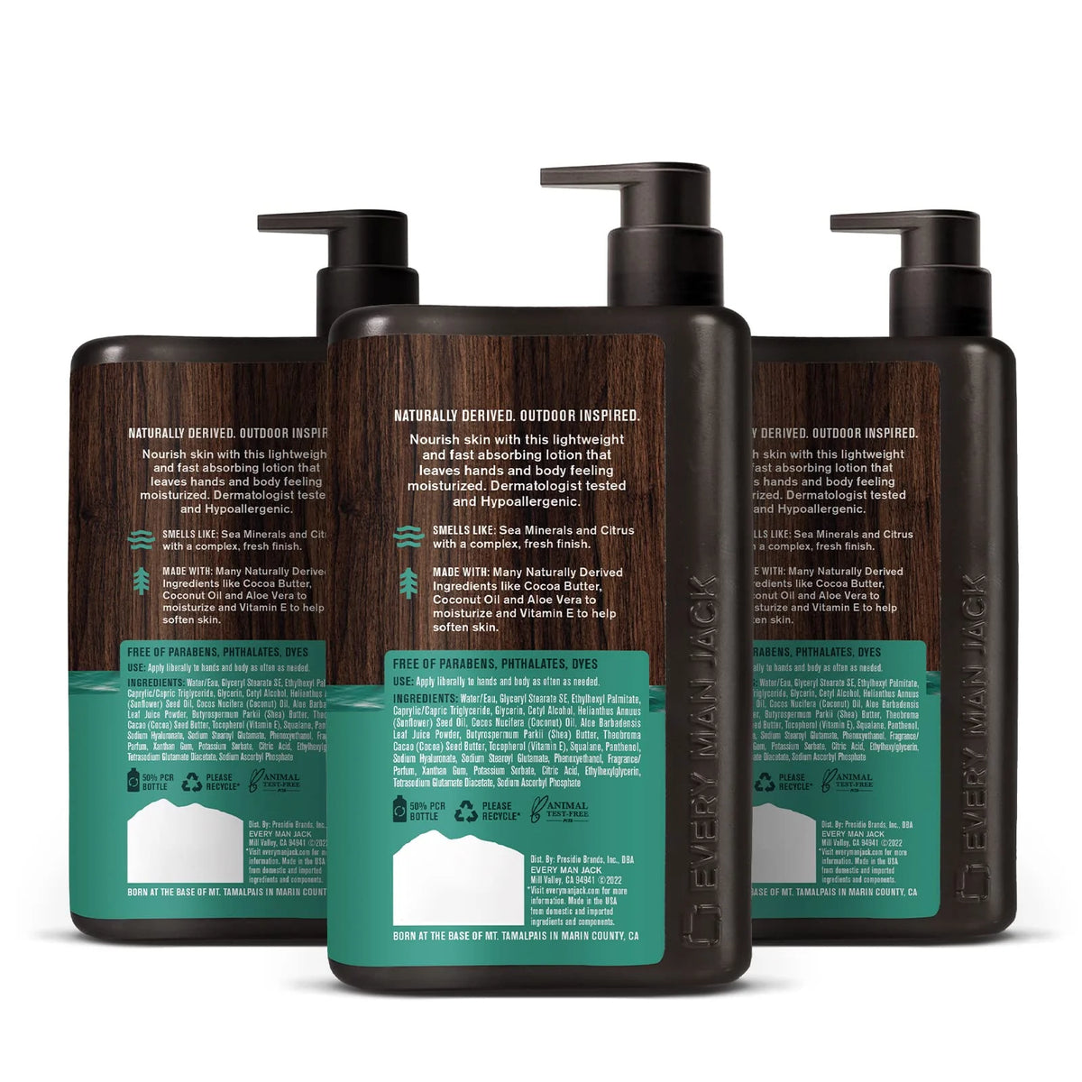 Sea Salt Hand & Body Lotion 13.5 Oz 3 Bottles X1543