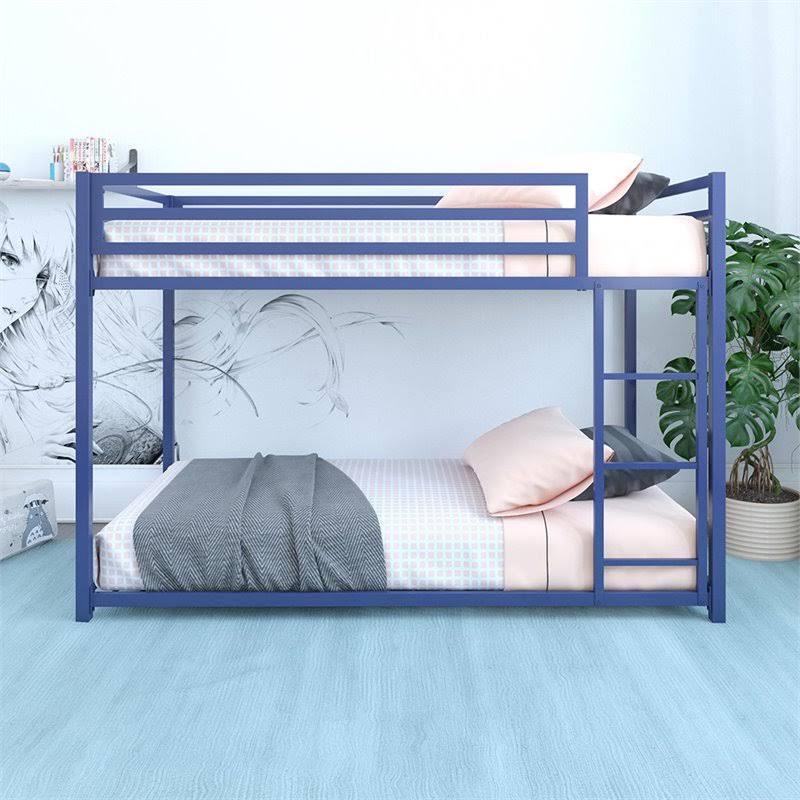 Blue Twin Over Twin Metal Bunk Bed X79187