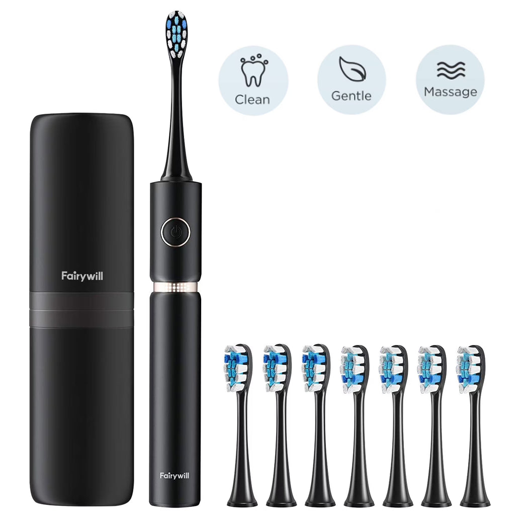 Rechargeable UltraSonic Electric Toothbrush with Travel Case & 8 Brush Heads P822