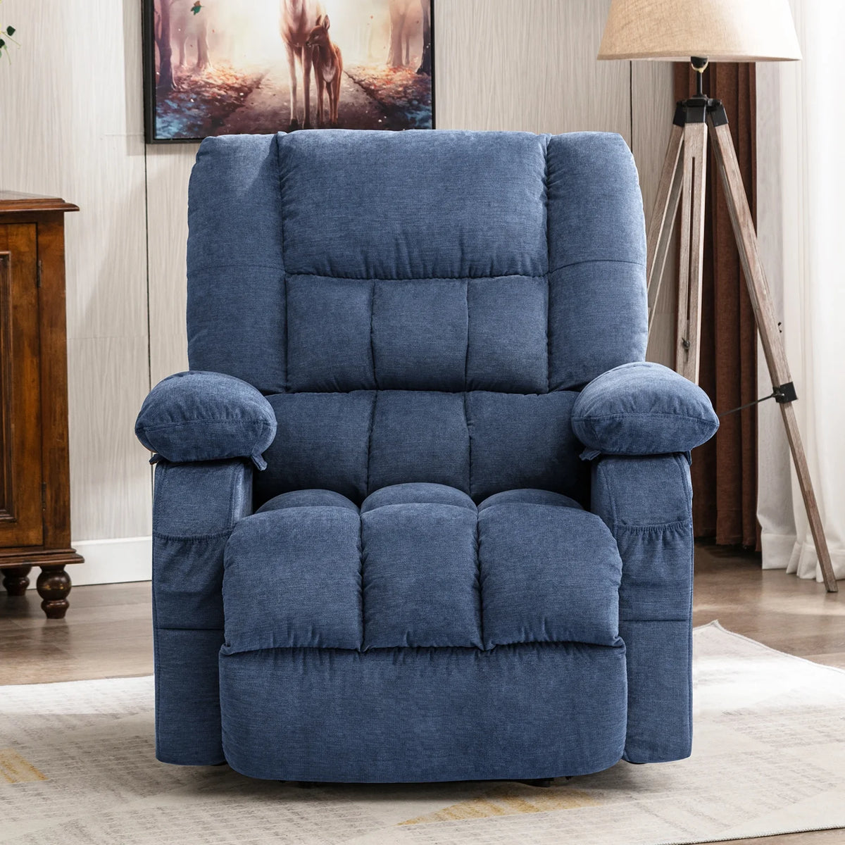 Brown Power Lift Recliner Chair with Heat and Massage L966