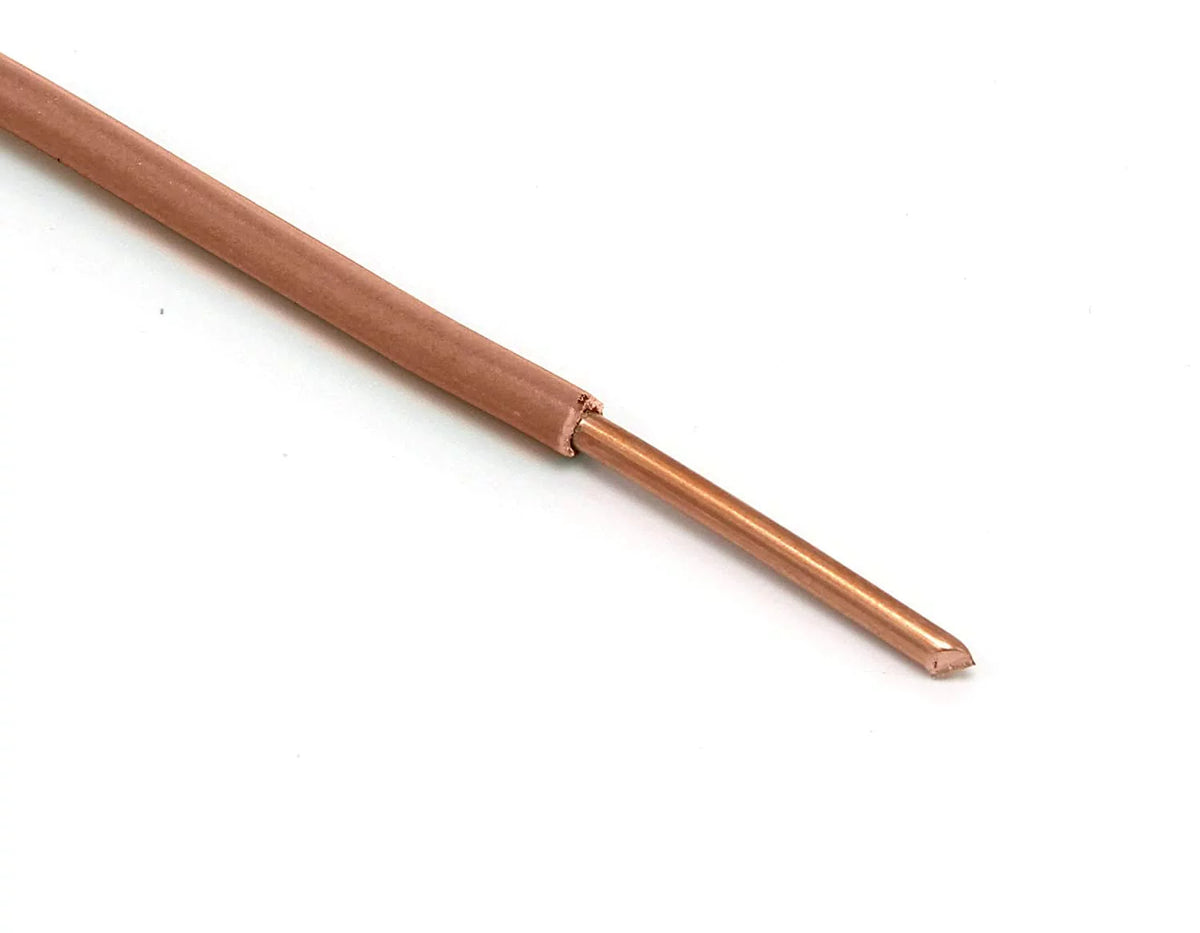 75 Feet 12 AWG Insulated Solid Copper THHN THWN Wire Brown S354