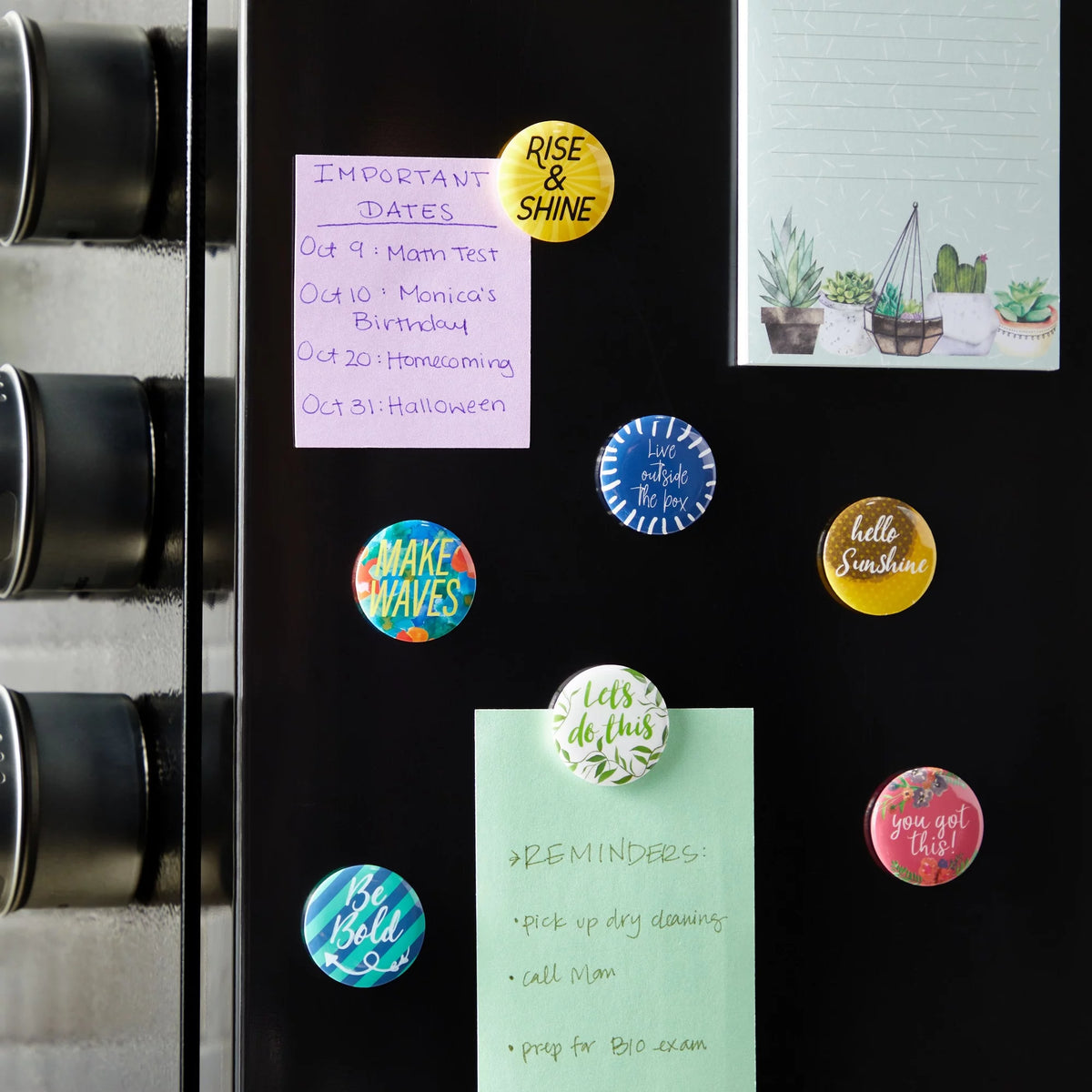 18 Pack Colorful Inspirational Magnets 1.25 In E706