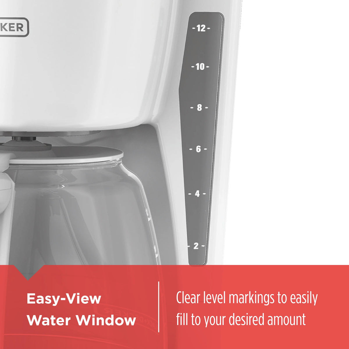 White 12-Cup Programmable Coffeemaker D52685