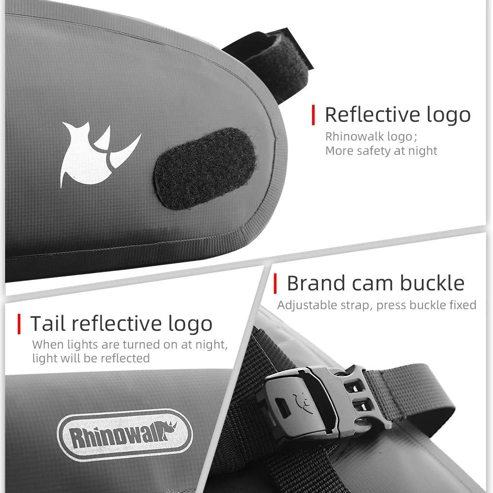Waterproof Bike Saddle Bag, 4L Cycling Tail Bag D653591