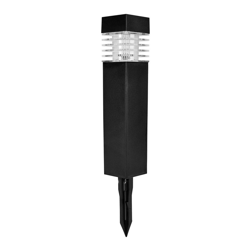 15.75 in. Solar LED Black Bollard Pathway Light, 1 Pack I3917