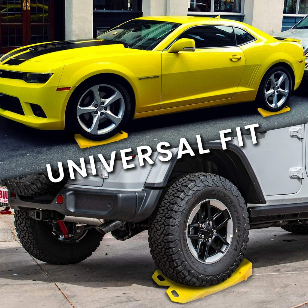 4 Piece Tire Saver Ramps Wheel Protector, Durable Plastic, Pack of 2 U227