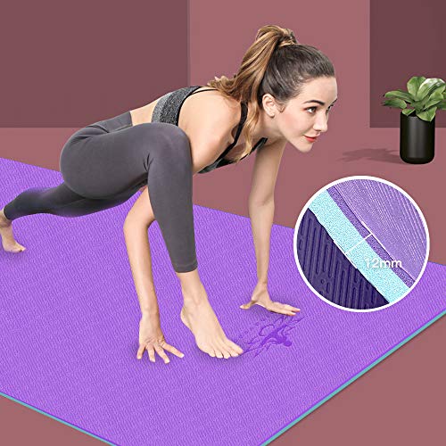 Extra Thick TPE Yoga Mat 72"x 32" 1/2 Inch X3574