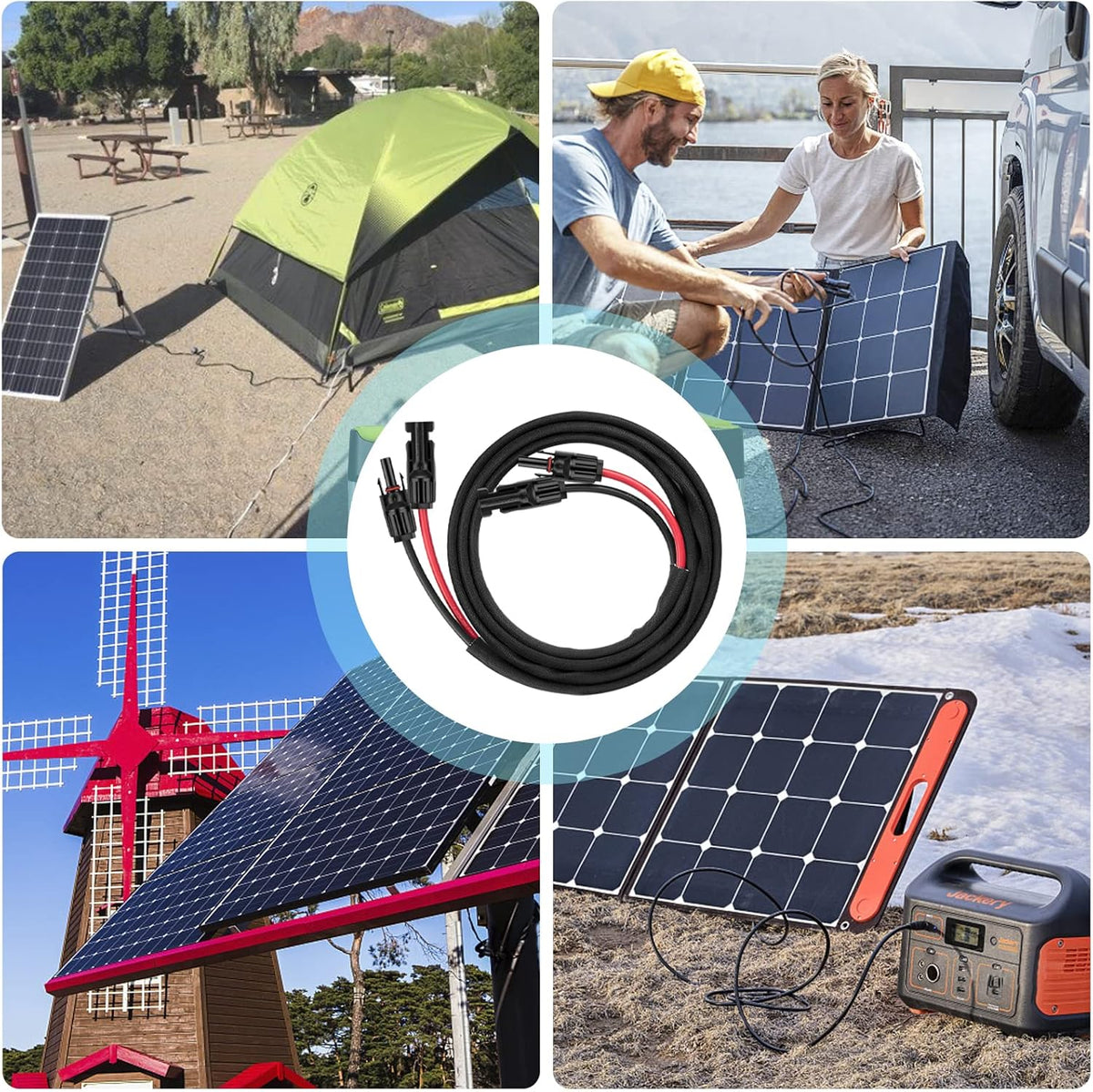 6FT 10AWG Solar Extension Cable with Female and Male Connector R550