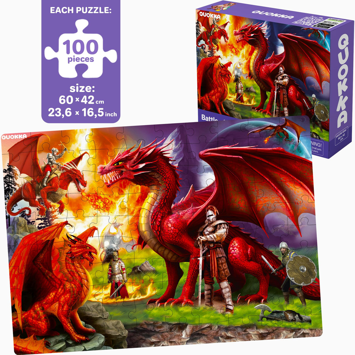 100 Piece Floor Puzzles for Kids Ages 4-6 A868