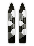 Black/White/Gray Urban Camo 8" Snowmobile Skis W6649