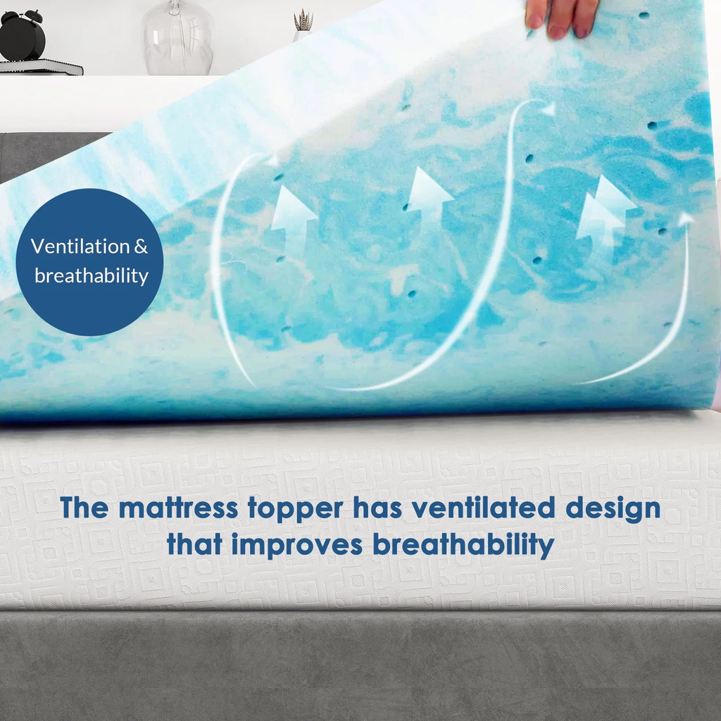 3 inch Gel Infused Memory Foam Twin Mattress Topper B9062