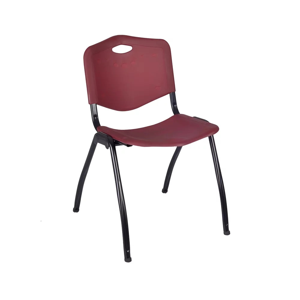 42" Square Breakroom Table & 4 Stack Chairs F3037