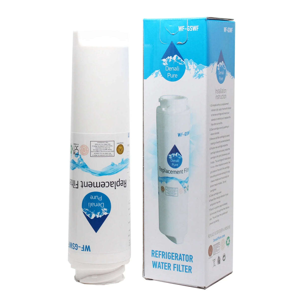 4-Pack Replacement Water Filter Cartridge for Refrigerator U179434