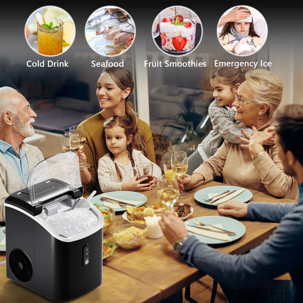 33lbs Countertop Nugget Ice Maker with Scoop V672