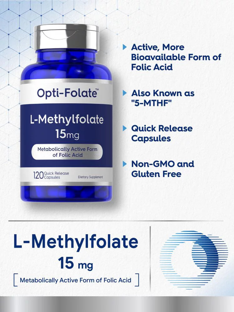 L Methylfolate 15mg 120 Capsules O79381