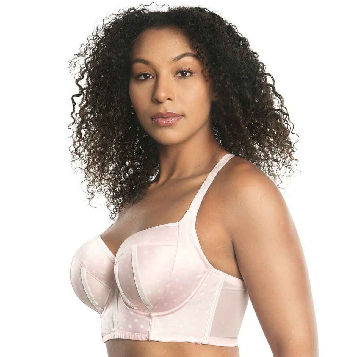 Petal Pink Dot Longline Bra Z42579