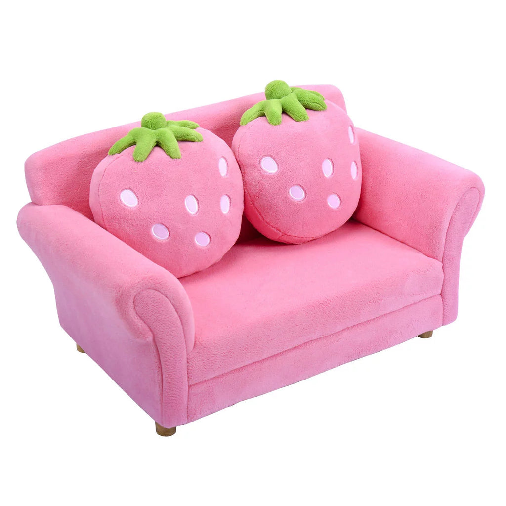 Kids Sofa Armrest Chair with 2 Pillow Pink G69684