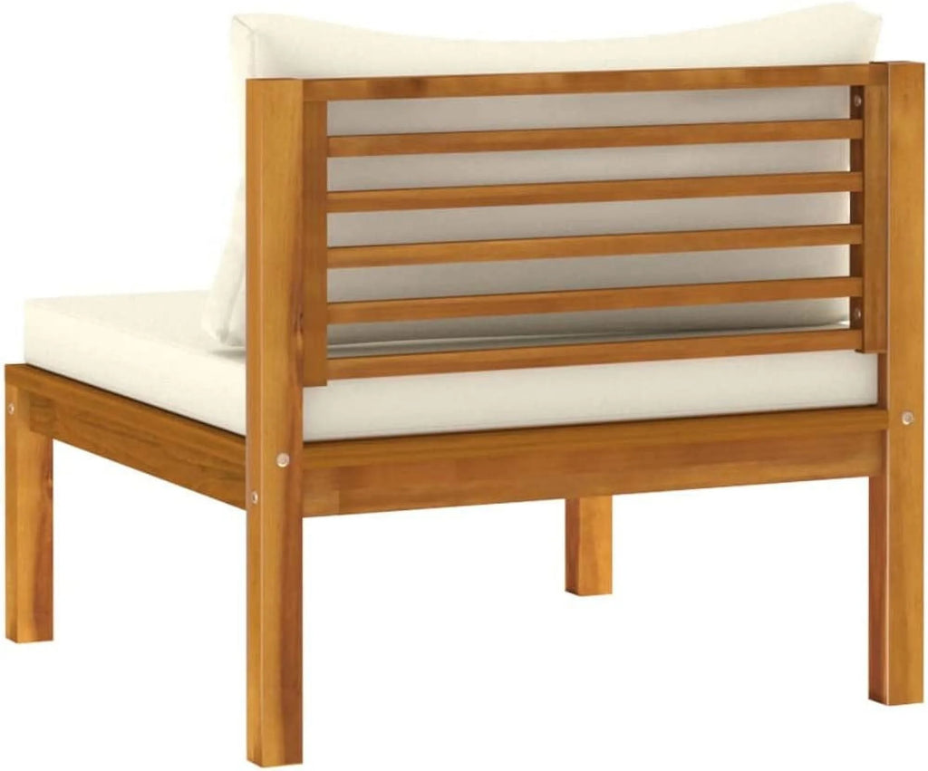 Acacia Wood Patio Chairs with Tea Table and Cushions X295273