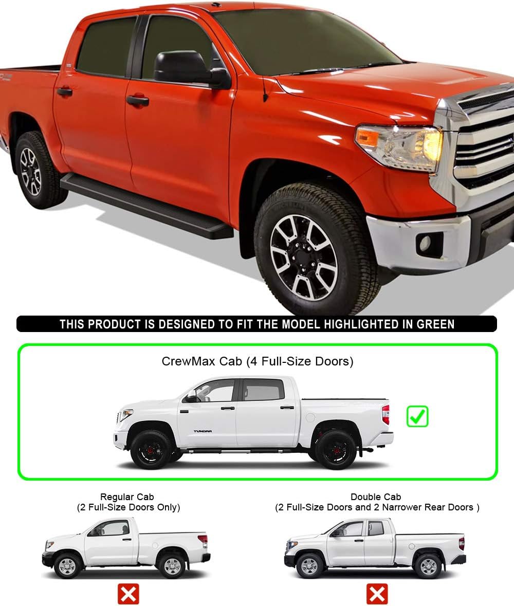6in Black Running Boards P720897