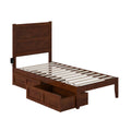 Solid Wood Twin Bed with 2 Storage Drawers P8210