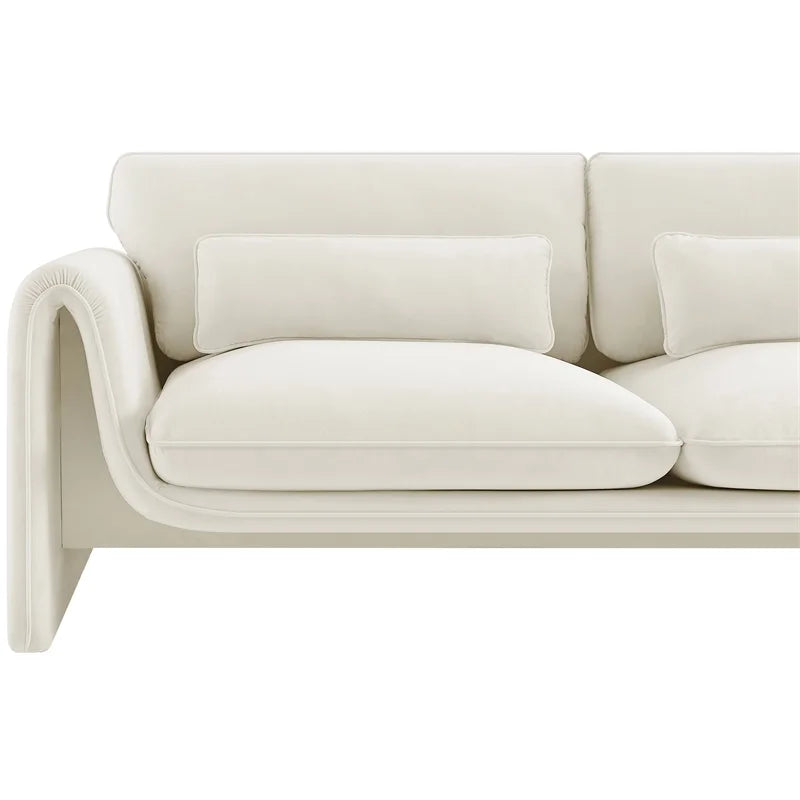 Cream Velvet Loveseat S305197