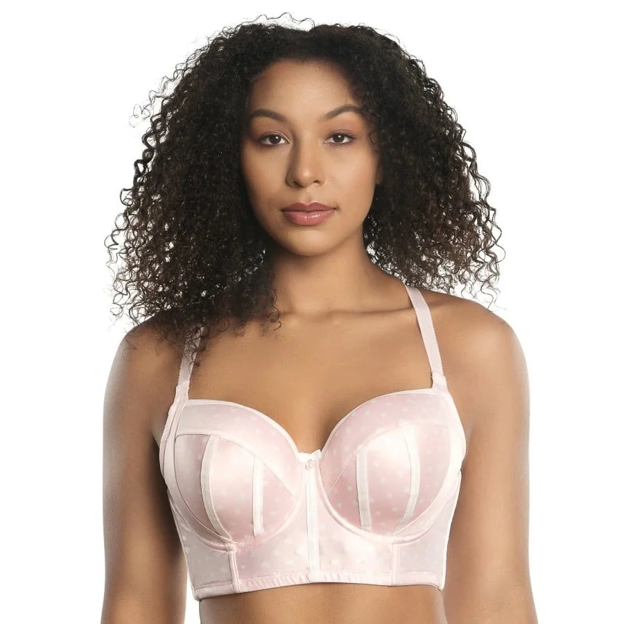 Petal Pink Dot Longline Bra Z42579