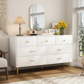 White 7 Drawer Wood Dresser M1436