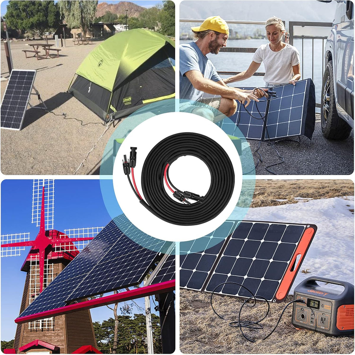 6FT 10AWG Solar Extension Cable with Female and Male Connector R550