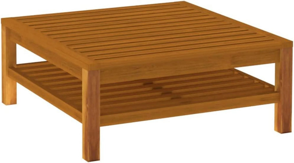 Acacia Wood Patio Chairs with Tea Table and Cushions X295273