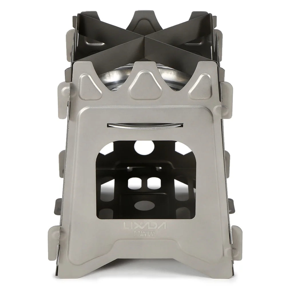 Ultralight Titanium Folding Camp Cooking Stove with Tray Z2475