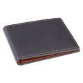Black Tan Leather RFID Slim Bifold Wallet I162200