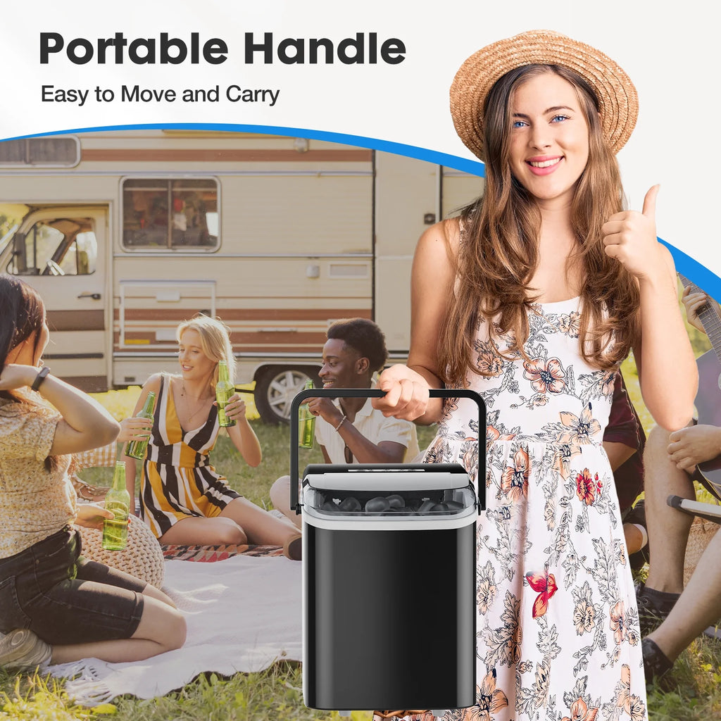 Portable 1.5L Electric Ice Maker Black C5599