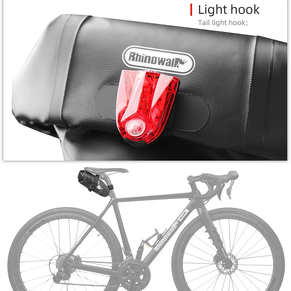 Waterproof Bike Saddle Bag, 4L Cycling Tail Bag D653591