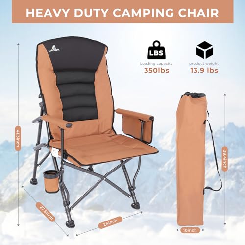 Oversized Folding Camping Chair with Cup Holder & Side Pocket Y728