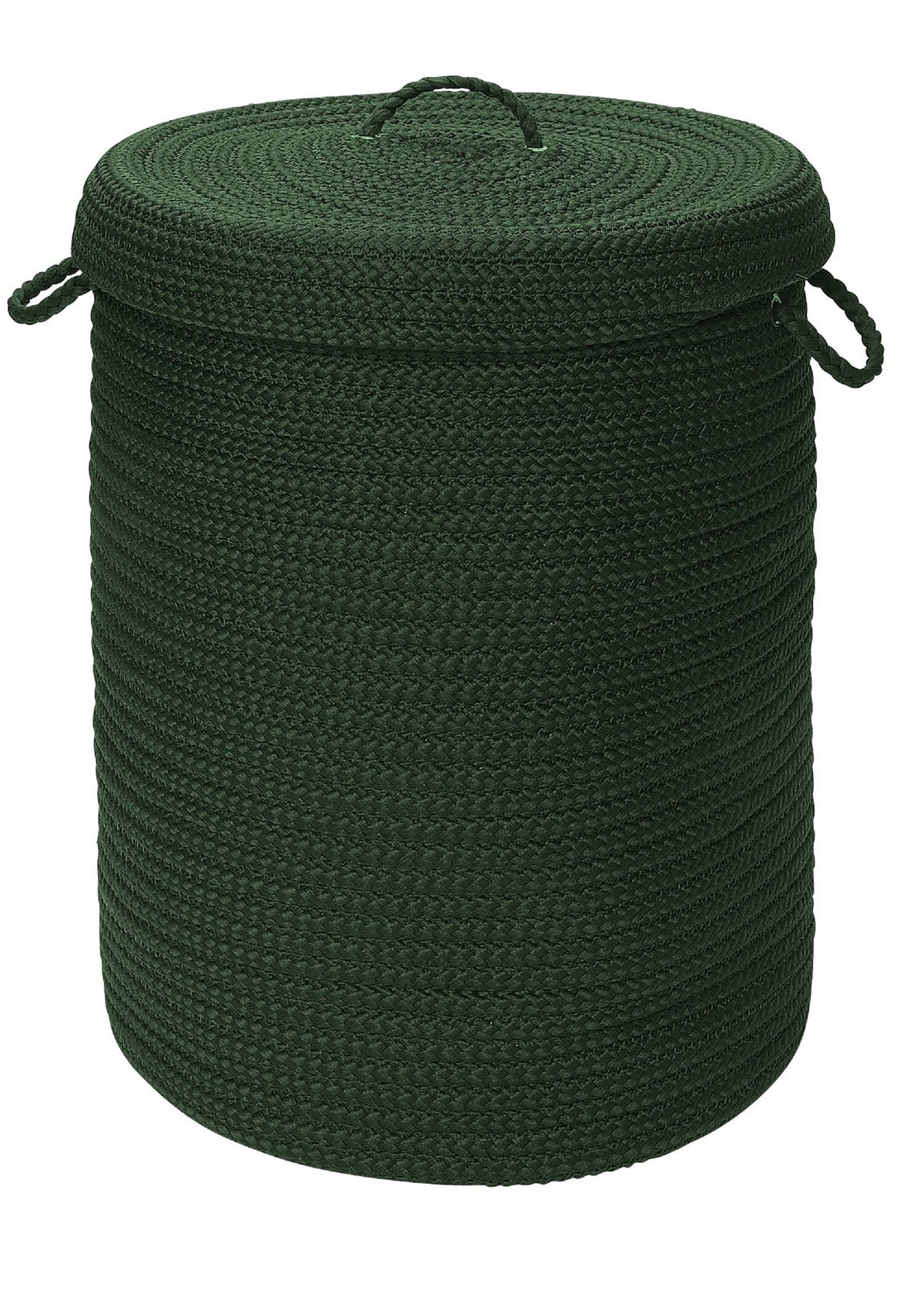 Dark Green 16x16x24 Hamper with Lid V9221