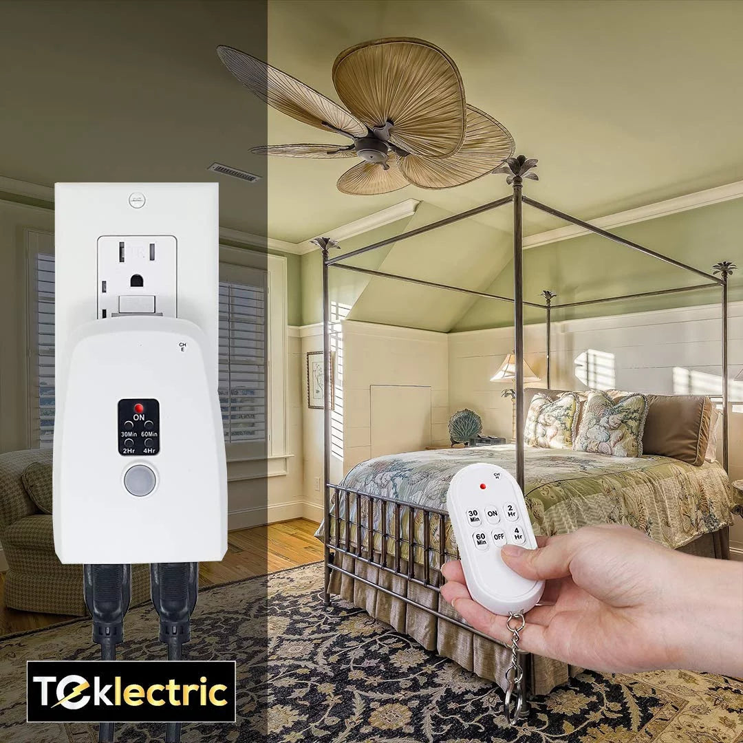 Remote Control Outlet with Countdown Timer, 1000 Watt 15A Heavy Duty V8003
