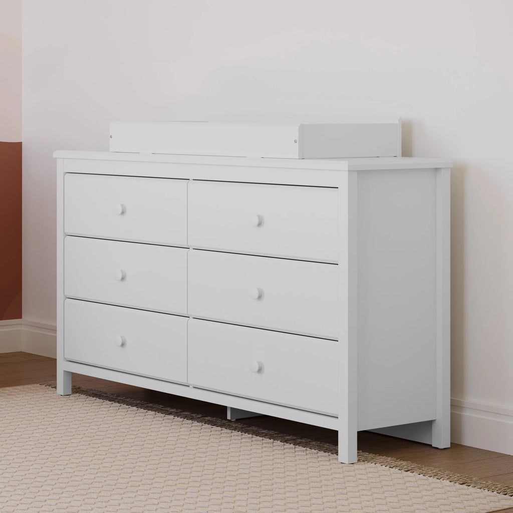 White 6 Drawer Kids Double Dresser I2312