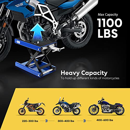 Steel Motorcycle Lift Scissor Jack 1100 LBS Capacity I75234