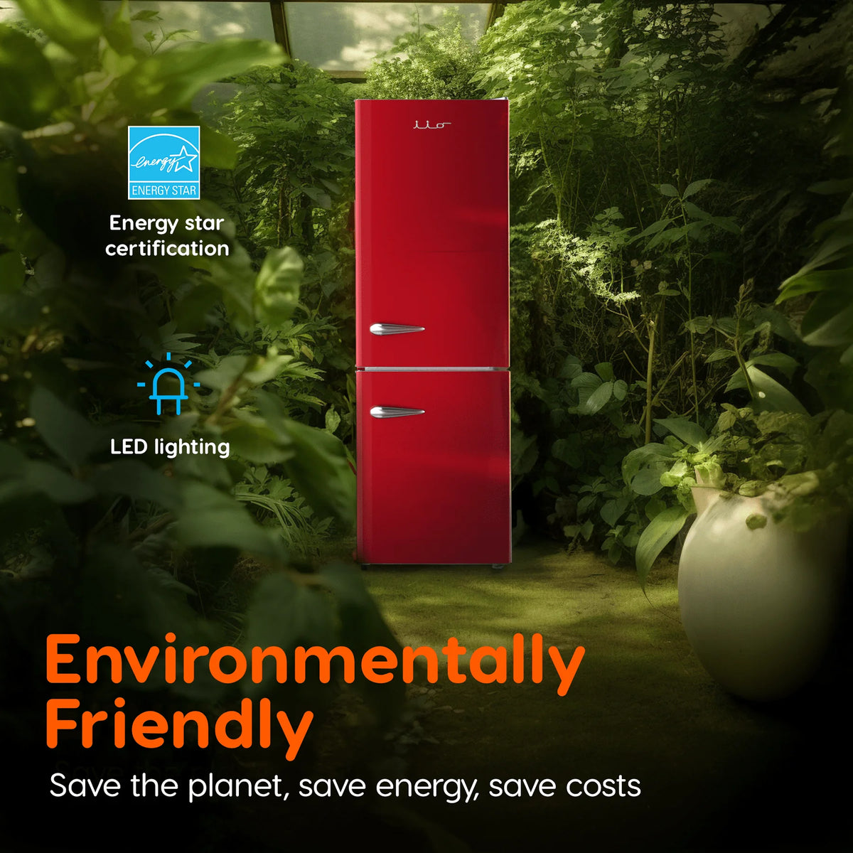 Wine Red 11 Cu Ft Bottom Freezer Retro Refrigerator Z349