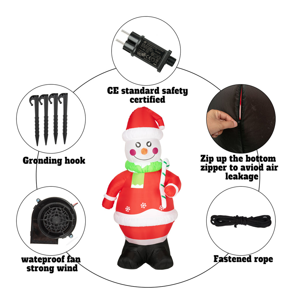 7ft Christmas Inflatables Snowman Outdoor Yard Decorations K2158