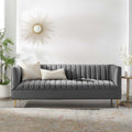 Gray Performance Velvet Sofa U3536
