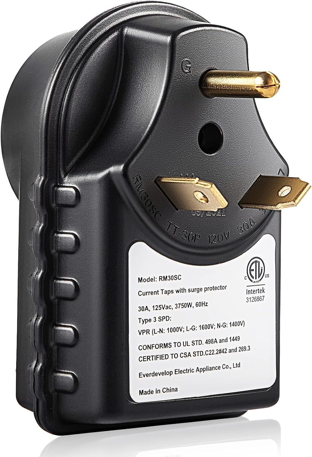 30 Amp Surge Protector Power Adapter with LED Light Indicator, Pack of 2 P277