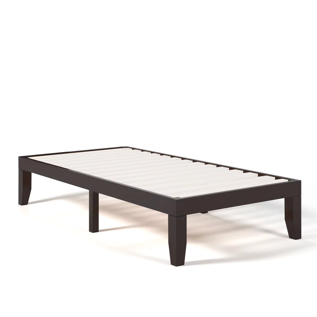 Twin Size Wooden Bed Frame with Wood Slats K451738
