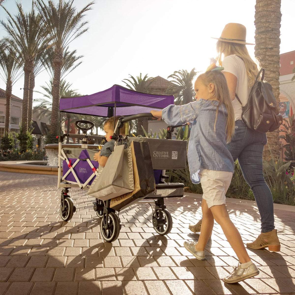 Purple Push-Pull Stroller Wagon F75392